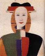 Kasimir Malevich The Girl-s hair with comb oil on canvas